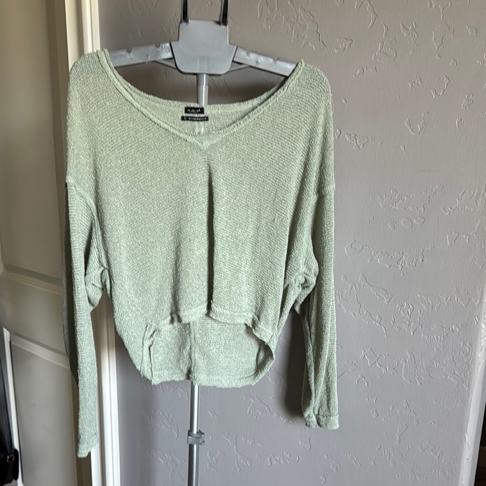 Mint Green V-Neck Sweater
